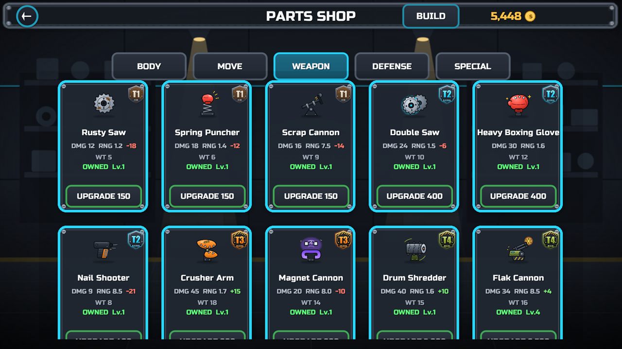 Scrap Mech Arena shop screenshot