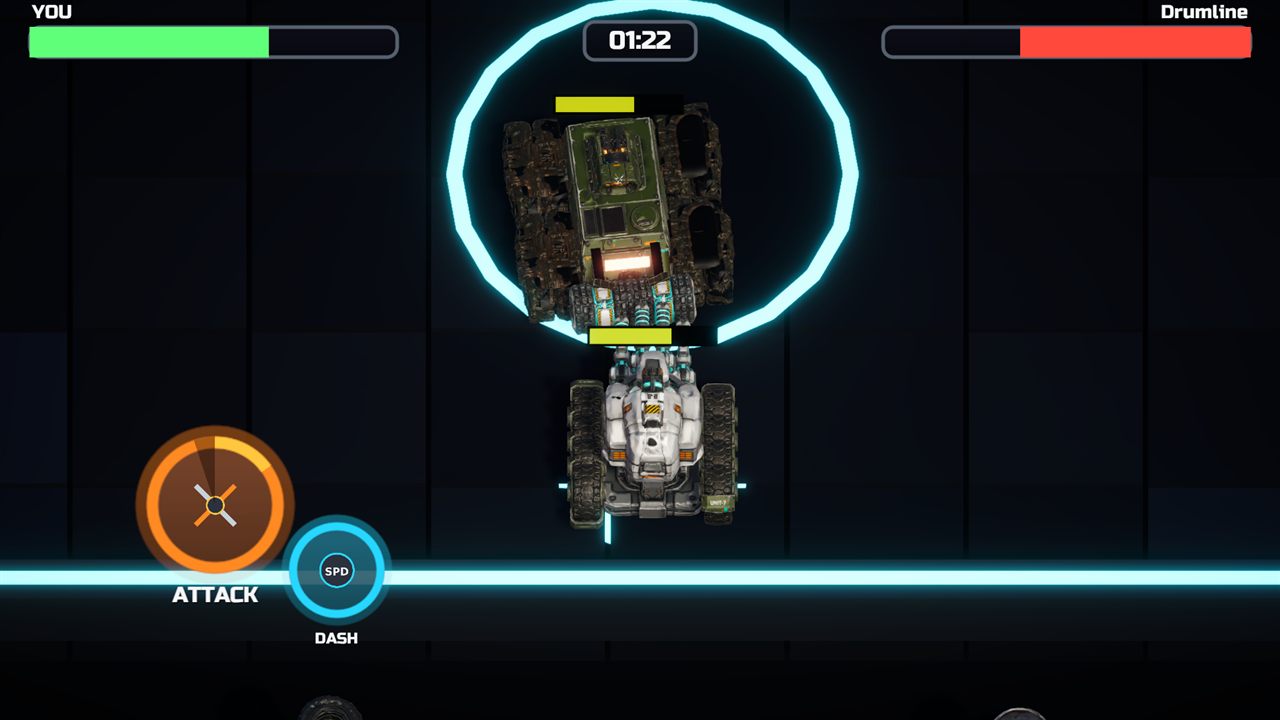 Scrap Mech Arena — two mechs fighting in the arena